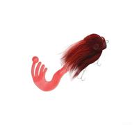 Señuelo de ratón de pelo de ciervo hecho a mano, 9 cm, 16 g, cebo de hundimiento para pesca de almizcle BassPike, aparejo sólido de simulación (rojo)
