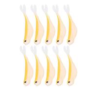 Señuelo de silicona suave, accesorio de pesca con cebo, 2 unidades, simulación artificial portátil, cebo de doble color para pesca en agua dulce y salada, 12 cm, 10 unidades (6#)