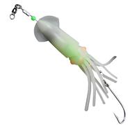 Señuelo de simulación para pesca en la oscuridad, cebo de simulación - Señuelos realistas iluminados calamares | Equipo de cebo intermitente reutilizable, que fácilmente atrapa a los hombres papá al