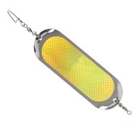 Señuelo de tablero flash para salmón con metal resistente y papel reflectante con rodamiento giratorio para un uso suave (7#)