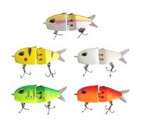 Señuelo Deslizante - Señuelos de natación flotantes para Black-Bass y Trucha - Señuelos realistas con articulación con Aletas Flexibles de Goma para Pesca en Agua Dulce y Salada Buscando Marigane