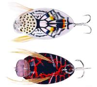 Señuelo flotante duro de 3,8 cm 4 g para imitación de escarabajo con configuración de gancho visual realista y sangre para pesca dirigida (KC008-4)