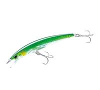 Señuelo flotante Yo-Zuri de cristal 3D en forma de pececillo - F1147 C44, 5-1/4-Inch, Verde plateado