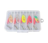 Señuelo Giratorio, 5 Piezas Kit De Señuelos Giratorios, Conjunto De Jigs para Trucha, Peces De Mar, Peces De Lago, Bagre, Crappie, Lucio En Aventuras Acuáticas Al Aire Libre para Pescadores