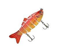 Señuelo Glide | Anzuelo con diseño de 6 segmentos con forma de pez | Cebos rígidos para lagos - Para principiantes amantes de la trucha, bagre, en barco, trolling, estanques y arroyos