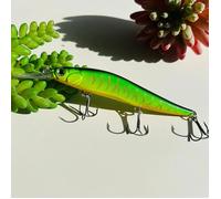 Señuelo Jerkbait Minnow de 11 cm de largo .5 peso, diseñado para la pesca, con artificial duro, ojos 3D biónicos