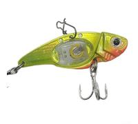 Señuelo LED realista con forma de pez con salida de luz luminosa y movimiento VIB para aumentar las tasas de golpe en ajustes de agua dulce y salada (B01)