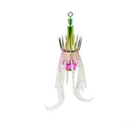 Señuelo luminoso sumergible para la noche para pesca de calamar, compatible con aparejo estándar y plantilla para apuntar a la sepia y pulpo (F)