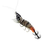 Señuelo para Calamar,8.0 cm Cebo Pulpo Hundimiento Lento | Señuelos Fosforescentes con Diseño Realista De Camarón para Pesca En Alta Mar - para Pesca Submarina En Mar Lagos Ríos Agua Dulce