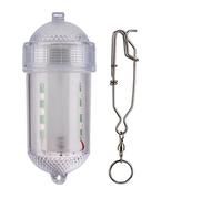 Señuelo para en aguas profundas - Luz de cebo sumergible de 13x5,6 cm, atractor nocturno verde de 12 LED | Baliza marina de alta visibilidad de 60 lúmenes, lámpara subacuática para muelle de Kay