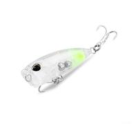 Señuelo Popper de 4 cm, 3,2 g con bolas de acero integradas para sonido, cebo de pesca realista 3D para lubina en agua dulce y salada, multicolor (B)