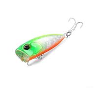 Señuelo Popper de 4 cm, 3,2 g con ojos 3D y sonajero para perca de trucha y lubina, 9 opciones de color, aparejos de agua dulce y salada (I)