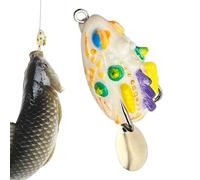 Señuelo Rana - Cebos Blandos realistas | Cebos Marinos con anzuelos sin Enganche - para Pesca en Agua Dulce y Salada, Ríos, Lagos, Gato, Lucio, Serpiente