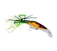 Señuelo realista de calamar de 14 cm, 40 g con tentáculos de PVC suave, cuerpo pesado y ojos 3D para un movimiento realista, cebo de pesca flexible para pesca en agua salada y agua dulce (B)