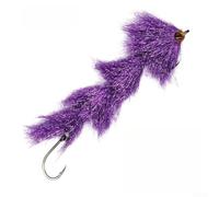 Señuelo sintético construido para aplicaciones de pesca con mosca y señuelo con cuerpo de sección múltiple que mejora el desplazamiento del agua (morado)
