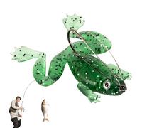 Señuelo Swimbait Rana - Negro Amarillo Flotante, Cebo Pescadores Principiantes, Señuelos Efectivos, Señuelos Artificiales | con diseño realista para Pesca Bar Lucio Agua Salada