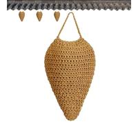 Señuelo tejido de ganchillo para de avispas, 14.17 x 7.87 pulgadas, decoración de avispón y gallo falso, adorno repelente para exteriores, patio, porche, jardín, aleros, y protección de