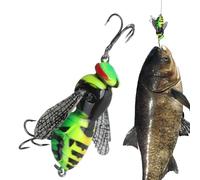 Señuelo Wasp Crawler | Realista Y Reutilizable Con Anzuelo Incorporado - Señuelos De Pesca Extraños - Adecuado Para La Pesca En Lagos, Ríos, Zonas Costeras, Orillas Y Embalses, Apto Para Lubina, Truch