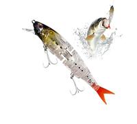 Señuelos Artificiales para Aguas Dulces | Diseño Multisegmento Flotadores para Pescado,Señuelos De con Luccigos Incorporados,para Mujeres Hombres Principiantes Apasionados A Trollo con Estanque