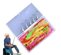 Señuelos Artificiales para la Perca, con Cabezales Jig y señuelos Blandos pequeños, Juego de para el Agua, para el mar, río, Lago y Desde el o Orilla