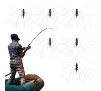Señuelos blandos de pesca - Swimbait realista de hundimiento lento para trucha, señuelos de pesca con cola de aguja, para Crappie, alosa, ambiente marino, exterior y deportes, bass, trucha