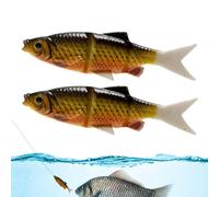 Señuelos de Artificiales | 2 Unidades con Apariencia Realista para,Carnadas Nadadoras para Lanzado Y Angling,para Agua Salada Kayak Lanzamiento Trucha Bagre Crappie Hielo Noche Estanque