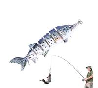 Señuelos de Bajos, Señuelos de de Bass | Cebo de natación 3D reticente Multi-articulativo,Acecho de pescado flotante para expediciones, Offshore,