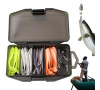 Señuelos de Blandos | Equipo Realista para Trucha con Anzuelos - Cola de Pala para - para Crappie Shad Deportes Aire Libre Agua Salada Agua Dulce Trucha