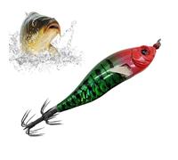 Señuelos de Calamar | Cebos Artificiales Brillantes con Anzuelos | Señuelos para Pesca - Deportes Agua Salada Agua Dulce Exteriores