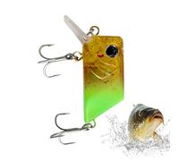 Señuelos De De Bar,Cebo Flotante para Pescado Equipado con Anzuelos,Señuelos para Dorada | para Pescadores Hombres Trucha Siluro Dorado Amarillo Crappie Bluegill Lagos Y Ríos