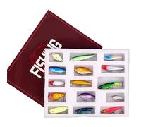 Señuelos de en Agua Salada - 15 Piezas Realistas con Reflejos para Peces - Juego De Herramientas De | para Ríos Lagos Mar y Agua Dulce con Técnicas de Jigging Trolling Casting y Corriente
