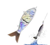 Señuelos de en, Cebo sin Pintar | 2 segmentos fluyendo sonajero Glide Swimbait Cola Flexible - Equipo de, señuelo de Artificial para Agua Dulce y Salada