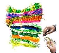 Señuelos de - Jigs de de 13 cm, señuelos de Pescado con Ganchos de Asistencia, 12 Faldas de leures de melocotón de Silicona | Material de Pescado Antideslizante para la Supervivencia en