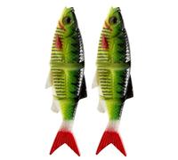 Señuelos de para Agua Dulce y Agua Salada, cebos Artificiales para Peces | Señuelos de realistas para Bar | Cebo de Atractivo de articulaciones Múltiples para Agua Dulce y Agua