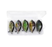 Señuelos De para Bass,5 Piezas de Cebo Artificial Portátil para Peces,Cebos de para Trucha - para Agua Dulce y Salada, Río, Lago, Arroyo Poco Profundo y Ocasiones Especiales