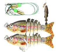 Señuelos De para Bass, Señuelo Nadador 2 Piezas con Múltiples Articulaciones - Cebo | Lucioperca Trucha Perca Americana Salmón Bagre Agua Salada Dulce Hombres