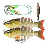 Señuelos de para - Señuelo Nadador De 2 Piezas con Múltiples Articulaciones | Cebo para De - para Lucioperca Trucha Perca Americana Salmón Bagre Agua Salada Agua Dulce Hombres