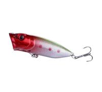 SeñUelos De Pesca 1 señuelo de Pesca Superficie, 11 Colores, Flotante, Popper, anzuelos, crankbaits, Herramienta Aparejos, 6,5 cm, 12 g, Wobblers(2)