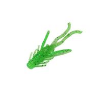 SeñUelos De Pesca 10 Piezas de señuelos Pesca Langosta Silicona con Cebo Blando, Gusanos, 45 mm, camarones, giratorios Que se Hunden, Twintails, en el mar(F)