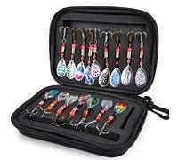 Señuelos de Pesca, 16 Piezas Cebos para Pesca con Bolsa, Cebo Camarón Artificial Lentejuelas, Señuelos Spinning Mar, Pesca Accesorios para Trucha Lubina Perca Lucio