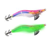 Señuelos De Pesca | 2 Señuelos Flexibles Artificiales Realistas Y Fosforescentes - Cebos Pesca - para Lago Estanque Río Mar Orilla Exterior bajo el agua Salada