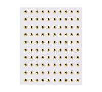 Señuelos de Pesca 3D Ojos señuelo de Pesca Suave 100 Uds 3/4/8mm señuelos de Pesca 3D Ojos Atado de Moscas Manualidades Jig para Hacer cebos de señuelos DIY(3mm-Oro)