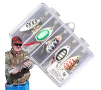 Señuelos De Pesca- Baits Spinner, Kit De PescaDe Embit Spinner | Lágrimas De Metal Con Cajas De Tacle, Accesorios De PescaCompletos, Cebo De Oro De Trucha Baja, Cebos Artificiales Conjunto