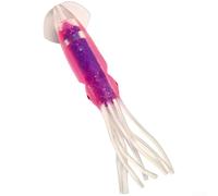 Señuelos de pesca con forma de pulpo suave de 12,5 cm, cuerpo hueco de PVC, ojos 3D, tubo colorido, deslizamiento suave, movimiento natural, agua salada, agua dulce, adecuado para arrastre o fundición