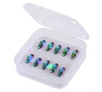 Señuelos de pesca con mosca con plumas y lentejuelas, anzuelos #12, 6 mm de profundidad, 13 mm de longitud, color verde, para peces pequeños de agua dulce como boca de caballo y rayas blancas (A 10