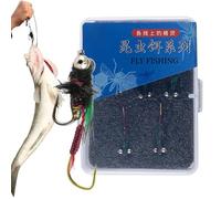 Señuelos de Pesca con Mosca realistas - Juego de 5 cebos Artificiales Gancho de Acero al Carbono | Insecto De Imitación para Lanzar Pesca Deportiva De Agua Dulce | Accesorio Trucha Perca Ga