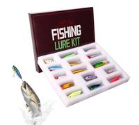 Señuelos de pesca de agua salada | 15 piezas reflectantes accesorios de pesca - Juego de accesorios de pesca - para Acción de Gracias, vacaciones, cumpleaños, río, lago, aguas poco profundas, trolls