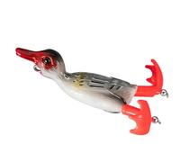 Señuelos de pesca de silicona suave doble hélice pato flotante Señuelos de natación para agua dulce y agua salada pato Topwater natación
