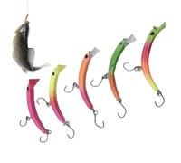 Señuelos de pesca duros - 5 Piezas Señuelos Pequeños a Lentos Forma de arco | Equipo de pesca que fluye lentamente | Para Pescadores, Hombres, Padres: Lago, Río, Estanque, Agua Dulce, Agua Salada,