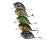 Señuelos de pesca para bar,5 piezas cebos artificiales portátiles - Señuelos para pesca en hielo - para río lago Jigging poco profundo Trolling Lanzamiento de agua dulce agua de mar vacaciones